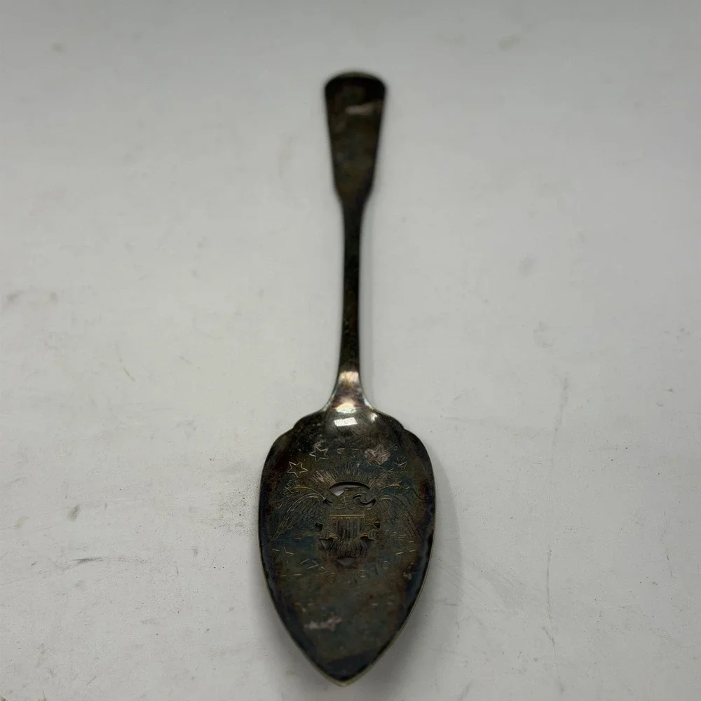 Vintage 1776-1976 US‎ Bicentennial Commemorative Spoon Eagle Shield Hammered